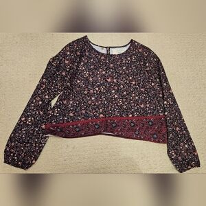 Lantern Sleeve Floral Shirt